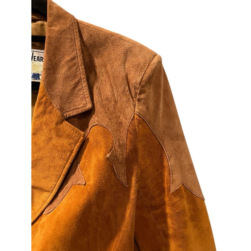 Vintage Pioneer Wear Leather Western Fringe Cropped Jacket Size Medium MINT Cond - Picture 3 of 13